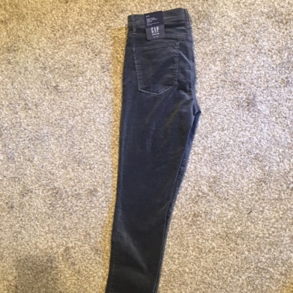 Gap High Rise Velvet Skinny Ankle Jeans